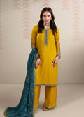 3- Piece Embroidered Raw Silk Suit