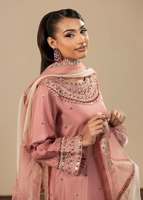 3- Piece Embroidered Raw Silk Suits