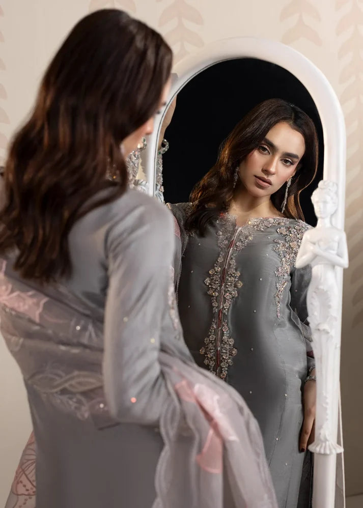 3- Piece Embroidered Raw Silk Suit