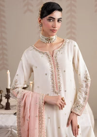 3- Piece Embroidered Raw Silk Suit