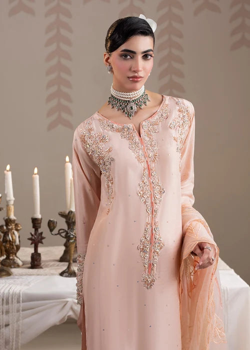 3- Piece Embroidered Raw Silk Suit