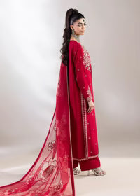 3- Piece Embroidered Raw Silk Suit