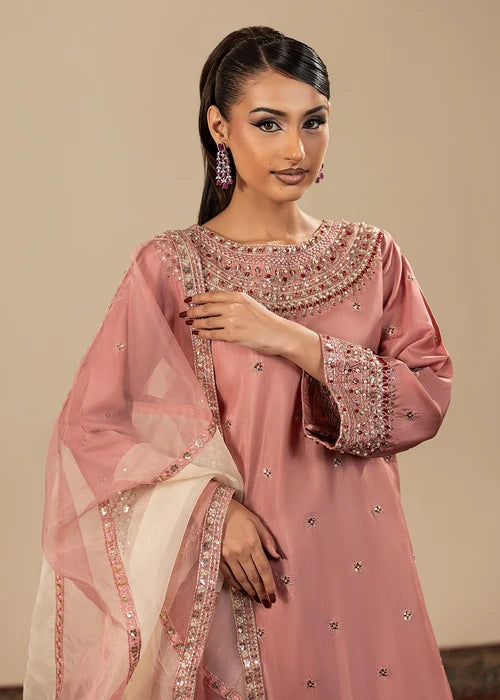 3- Piece Embroidered Raw Silk Suits