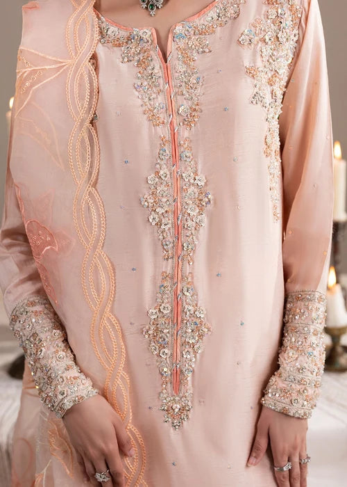 3- Piece Embroidered Raw Silk Suit